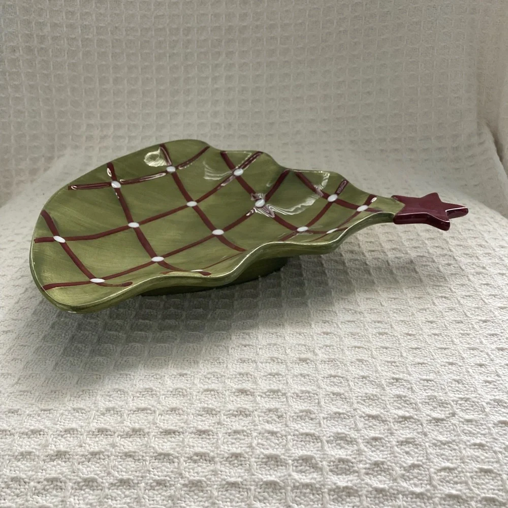 2003 Pottery Barn Season’s Greetings Candy Dish